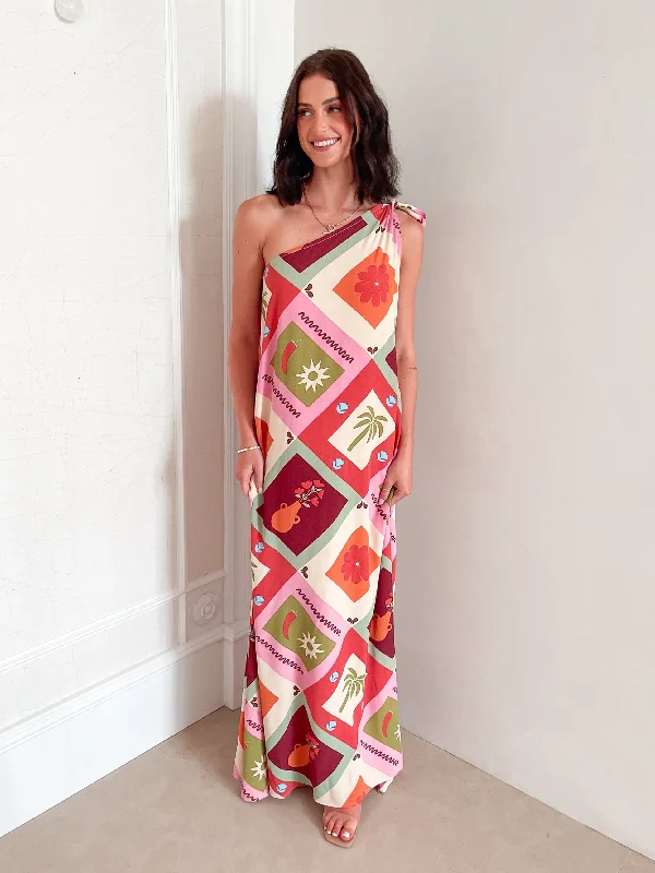 Budget Friendly Lyzel Dress - Multi Print