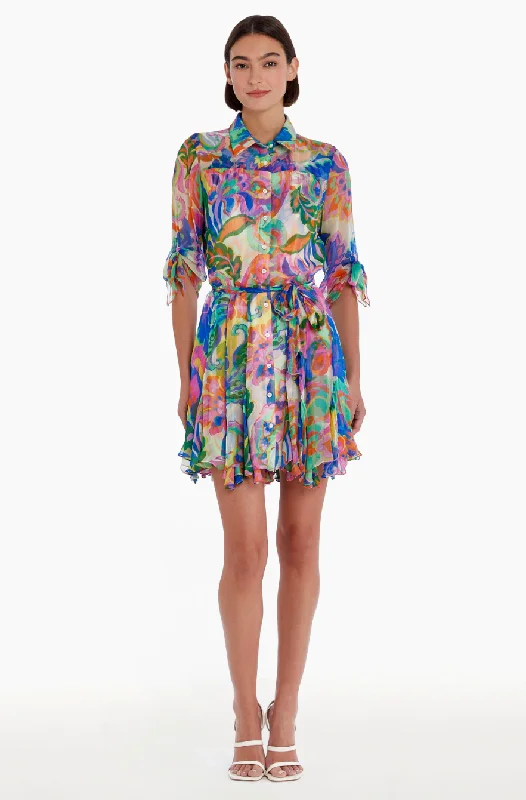 Chic Outfits Savannah Dress - Fleetwood Print