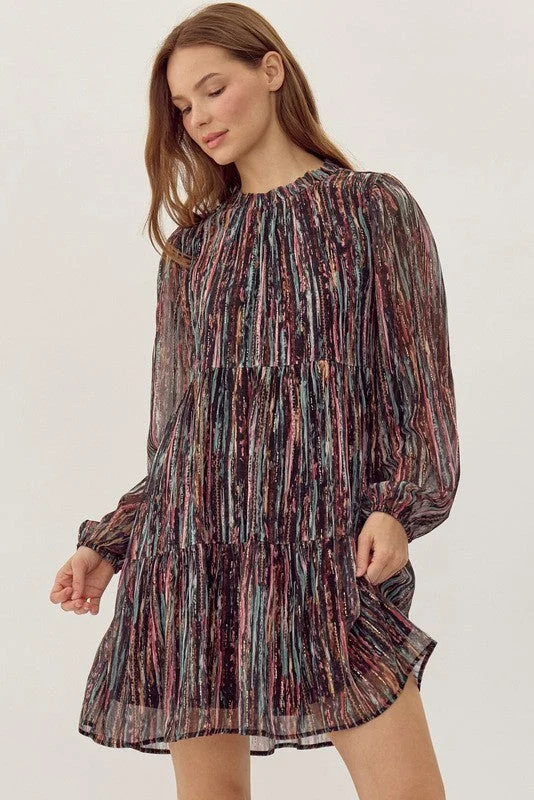 Best Fashion Deals Of The Season – Upgrade Your Style Multicolor Chiffon Dress