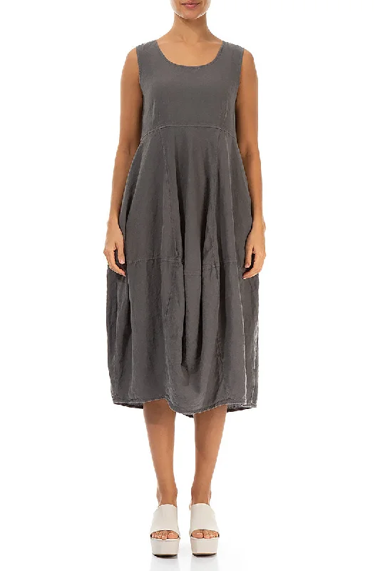 Insane Discount Onslaught Sleeveless Balloon Truffle Linen Dress