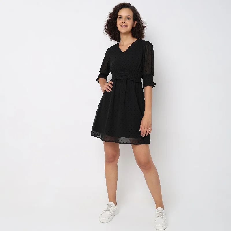 Women's Clothes And Garments Regular Fit Solid Dress