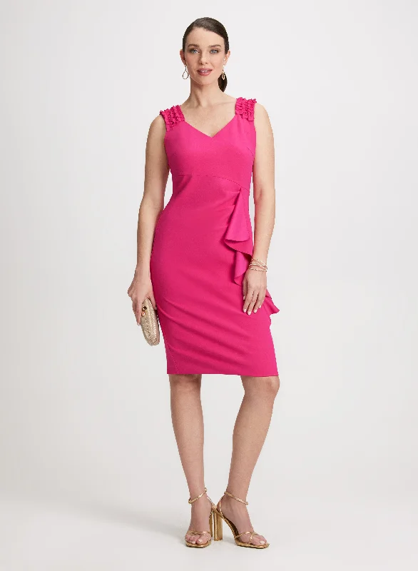 Must Haves Flounced Fitted Dress