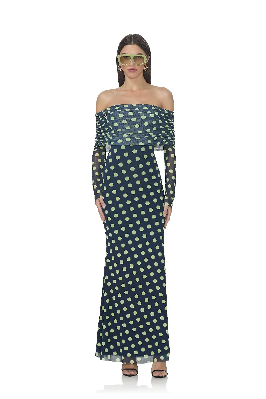 Clothes Of Woman Thelma Dress - Navy Dot