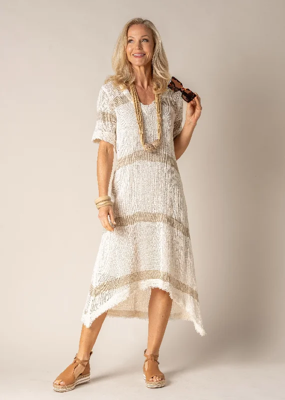 Modern Women's Fashion Xanthe Linen Dress in Cream