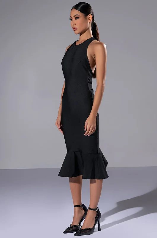 Chic Style Discounts HEIRESS SLEEVELESS PEPLUM DRESS IN BLACK
