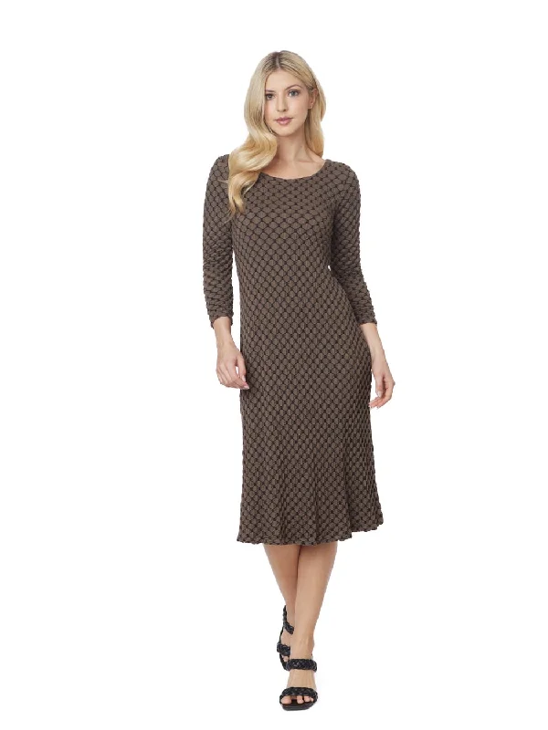 Early Bird Offer Tianello "HoneyComb" Knit Jacquard "Ballet" Dress - S