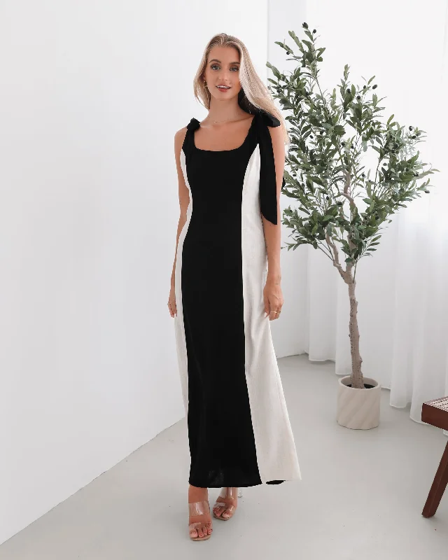 Women's Formal Event Attire Morticia Dress - Black Print