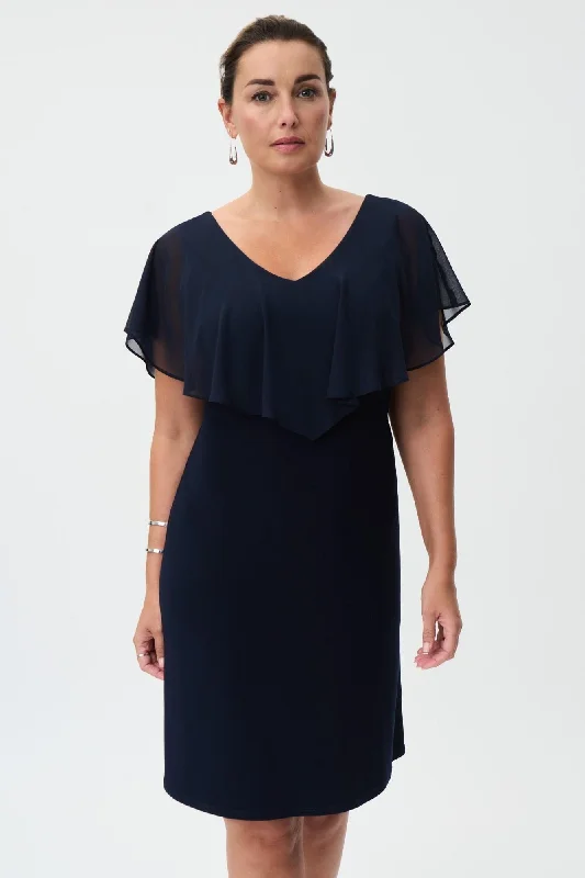 Affordable Luxury Women's Apparel Joseph Ribkoff Midnight Blue Dress 232240