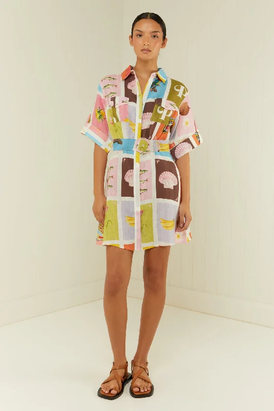 Women's Evening Outfit Palm Noosa Camelia Dress - Cartagena Print