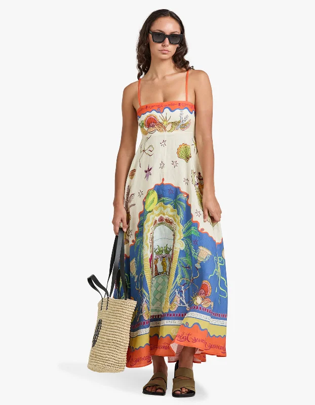 Gorgeous Glamour Collection Surrealist Summer Sundress - Multi