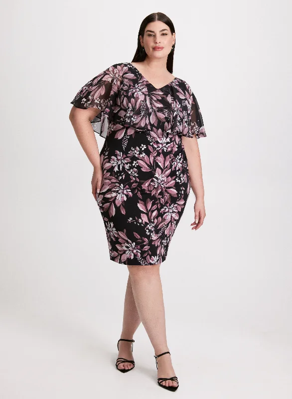 Sale Ends Soon – Don't Miss Out Ruffled Floral Cocktail Dress