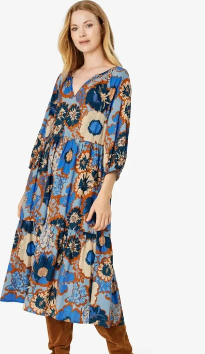 Clearance Event Noa Noa Ballad Carolina Dress - Blue/Brown