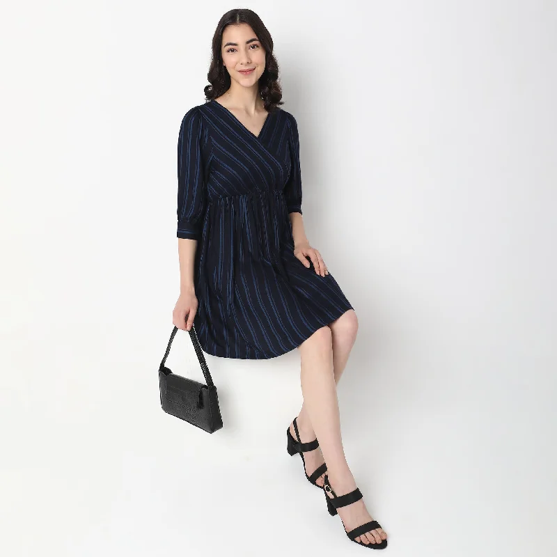 Stylish Basics Regular Fit Striped Dress