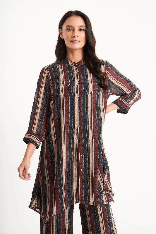 Playful Fashion Offers Saloos Longline Multi-Coloured Shirt-Dress