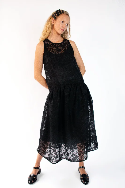 Women's Chic Apparel Drop Waist Dress in Organza