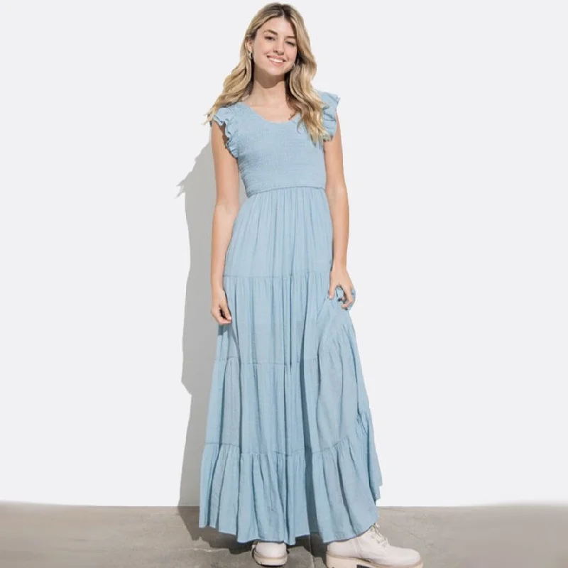 Chic And Affordable Fashion – Limited-Time Offers Dusty Blue Dress