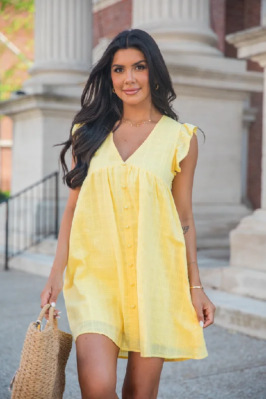 Sunday Specials – Shop & Save If Not For You Yellow Woven Babydoll Dress