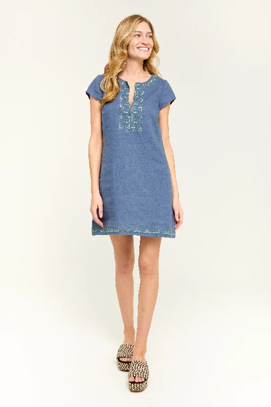 Elegant Fashion Rachel Dress - Vintage Indigo