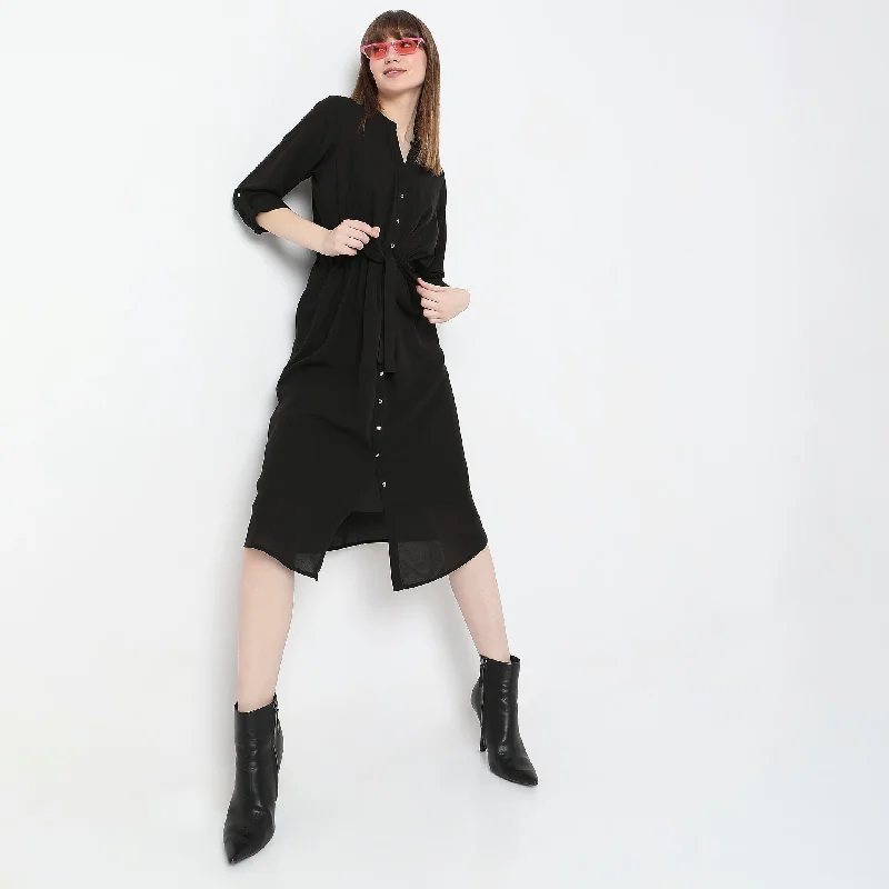 Online Boutiques Clothing Regular Fit Solid Dress