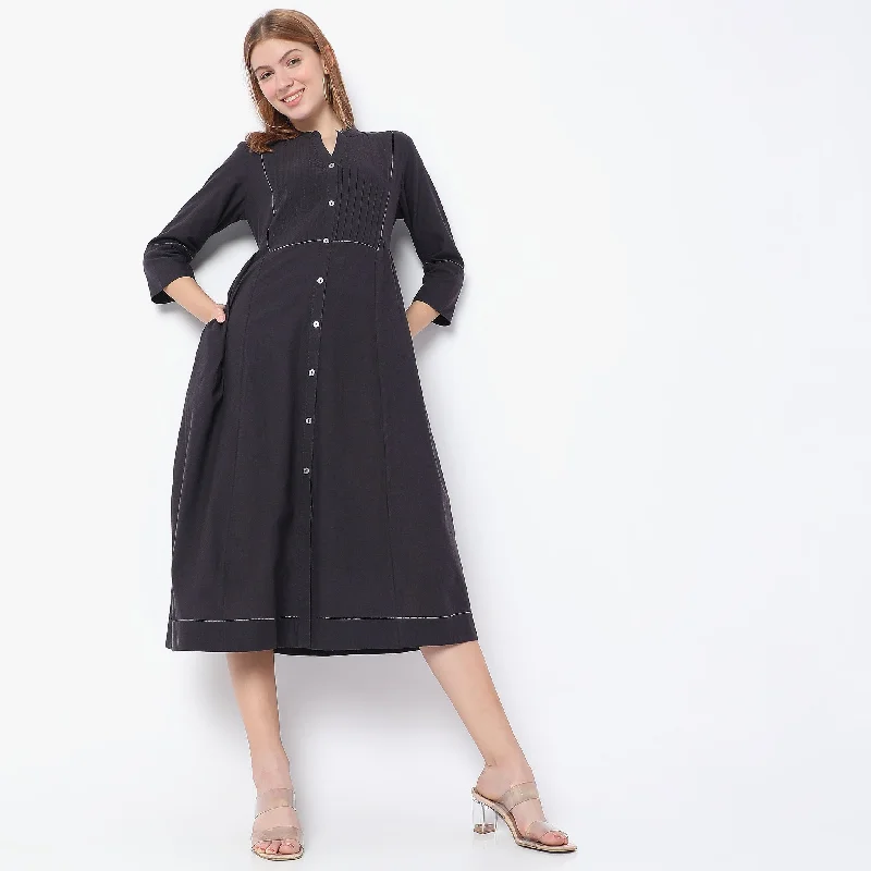 Trendy Women's Collection Regular Fit Solid Dress