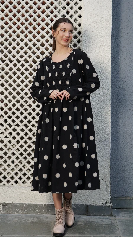 Trendy Threads Nevada Linen Blend Dress in Onyx