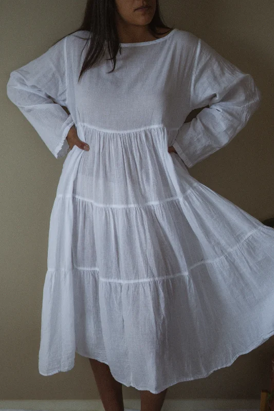 Women's Tops And Clothing Freedom Babydoll Dress - White