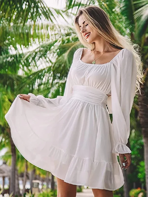 Women's Chic Fashion At Special Promotional Prices Women's Ruffle Bow Fashion Designer Elastic Waist Dresses (Short) Women's Chic Fashion At Special Promotional Prices Women's Ruffle Bow Fashion Designer Elastic Waist Dresses (Short)