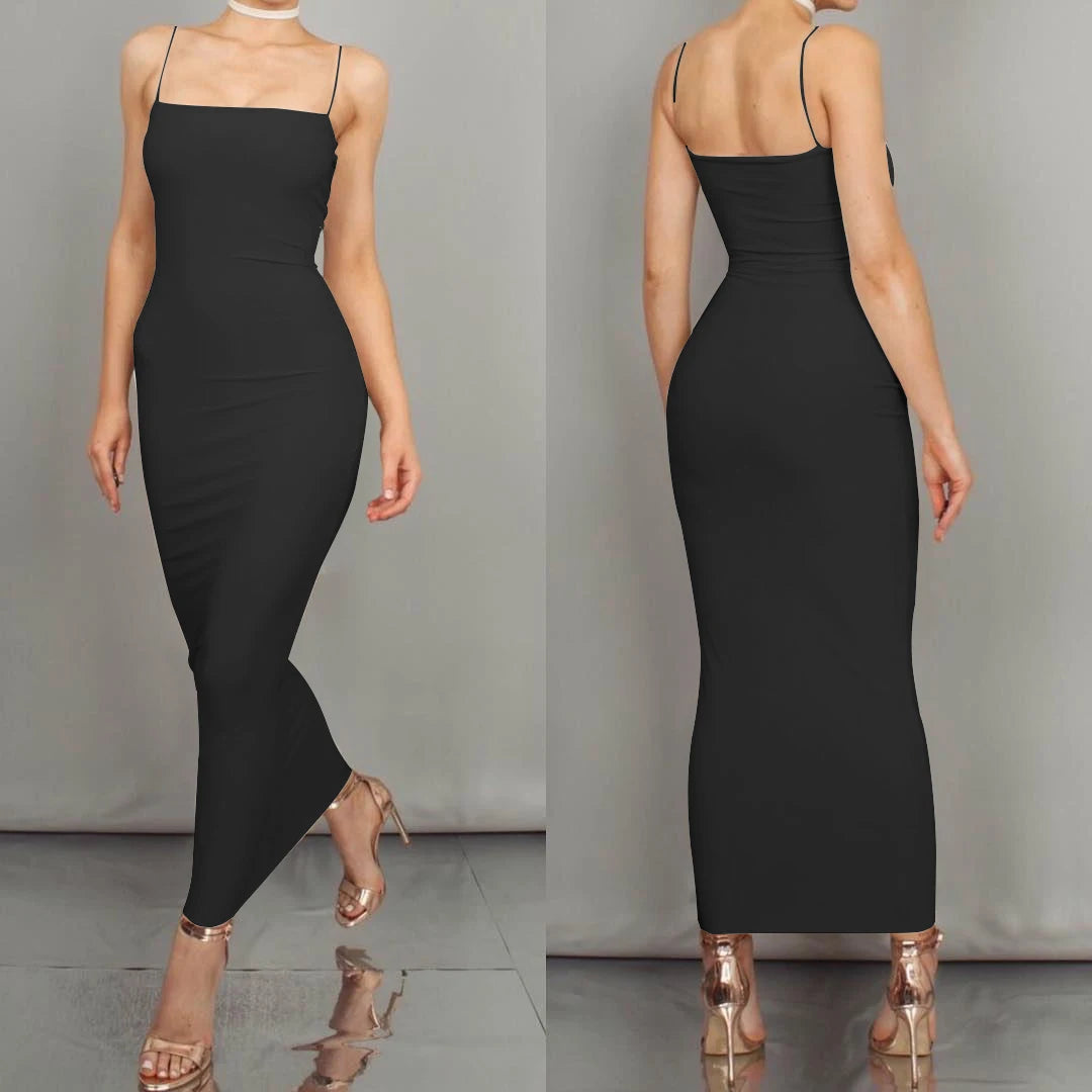 Unmissable Offers On Women's Everyday And Occasion Wear Women's Fashion Designer Suspender Sling Dresses (Long)
