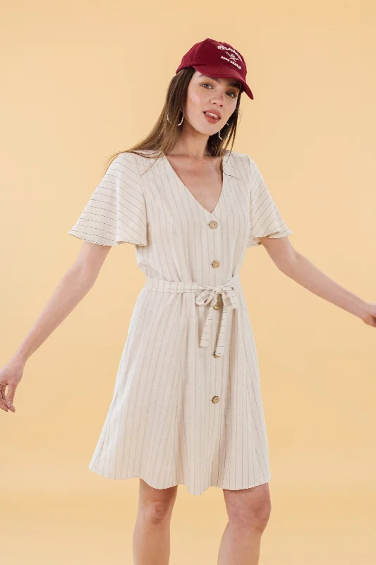 Women's Office Outfit Dress Kelsie Stripes.