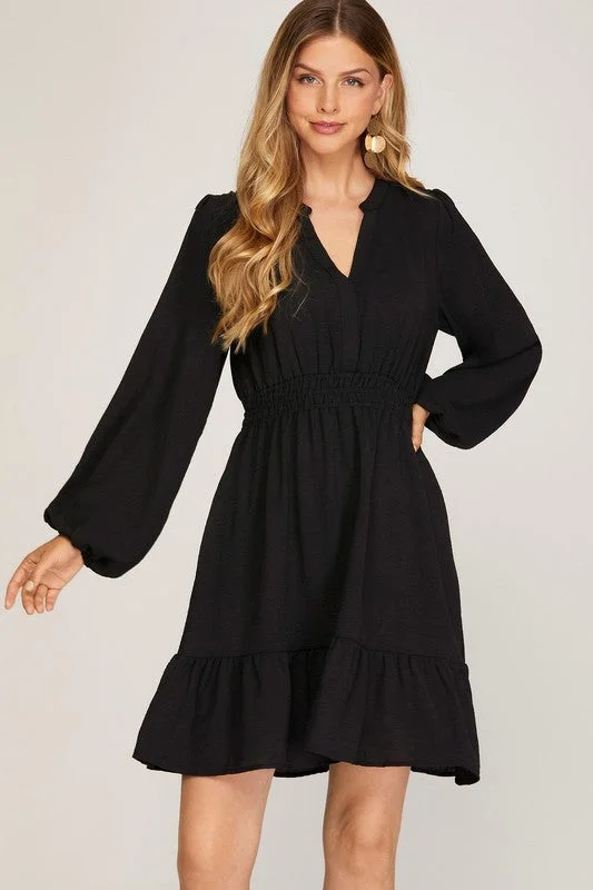 Timeless Fashion, Unbeatable Prices Woven Elastic Waist Dresses - 2 Colors!
