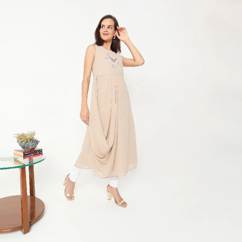 Style Revolution Flare Fit Embroidered Dress