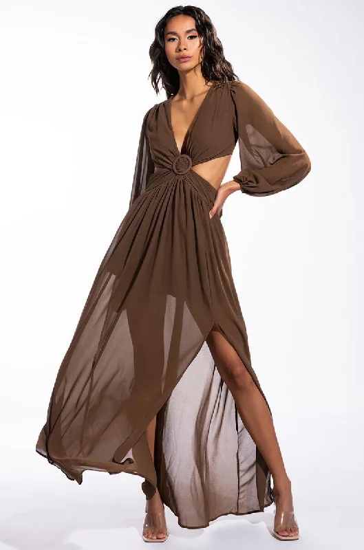 Popular Collection DAYS LIKE THIS MAXI HIGH SLIT DRESS