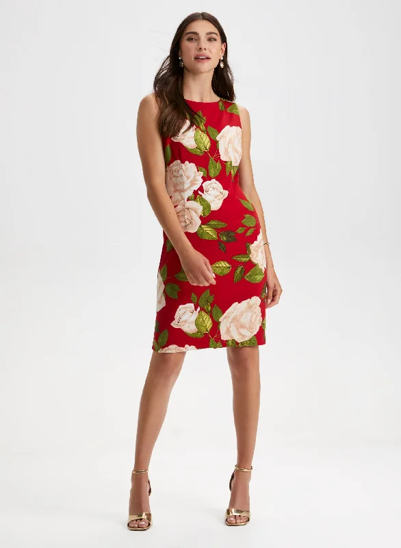 Your Favorite Items, Now At Lower Prices Sleeveless Floral Motif Dress
