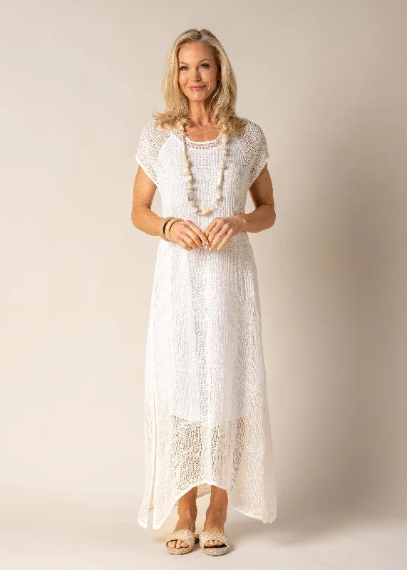 Charming Silhouette Melania Linen Dress in Cream