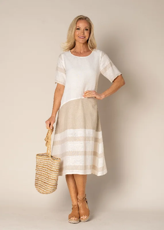 Trendy Women's Wear Elysia Dress in Latte