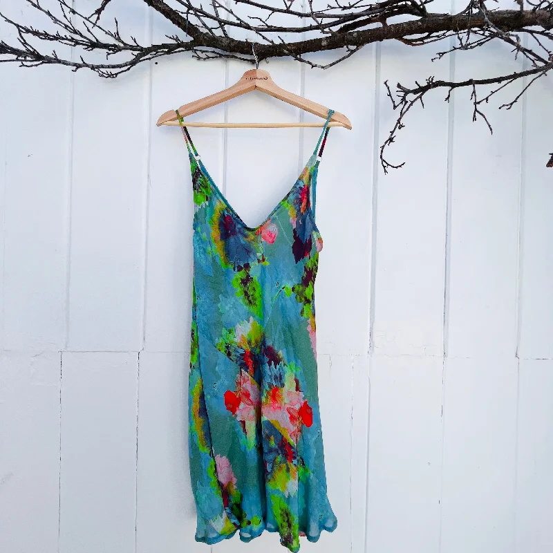 Fashion Essentials VH-1387 Koi Pond Silk Bias dress