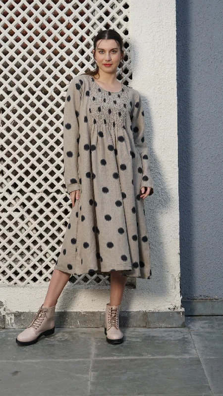 Snag Fabulous Fashion Bargains Nevada Linen Blend Dress in Latte