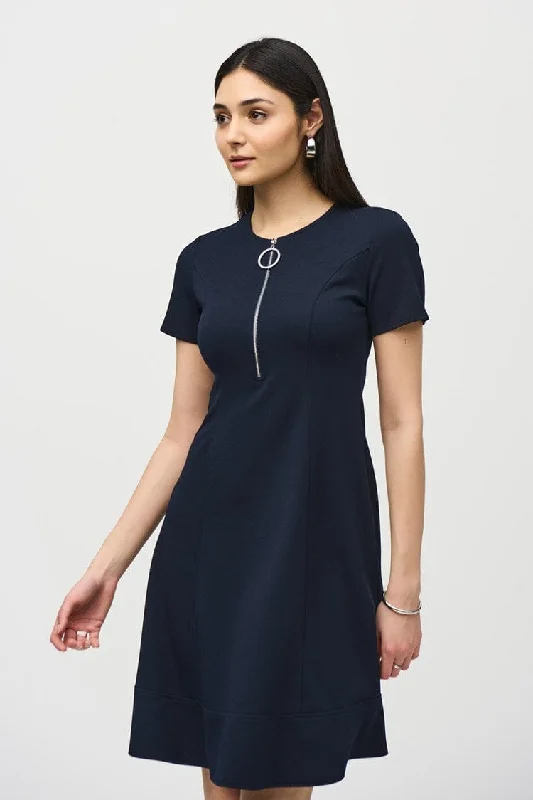 Trend Forward Threads For Her Joseph Ribkoff Scuba Crepe Fit and Flare Dress - 242031