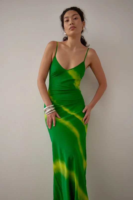 Women's Clothes And Apparel Gary Bigeni Milka Cami Dress Hand Painted - Green