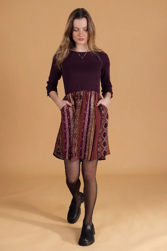 Women's Activewear Outfit Dress Luiza Purple Ethnic