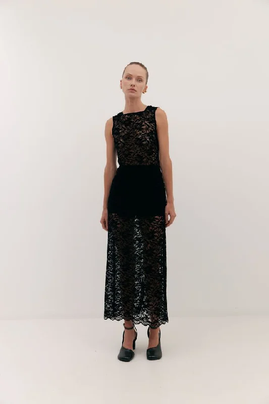 Chic Women's Clothing for Date Nights Harris Tapper Mira Lace Dress - Black