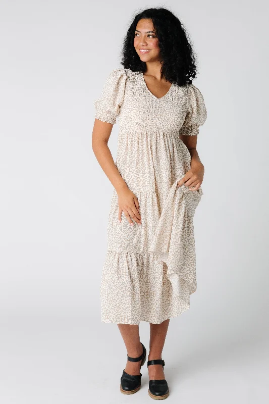 Flash Weekend Discounts – Shop Now Brass & Roe Gazing Smocked Dress
