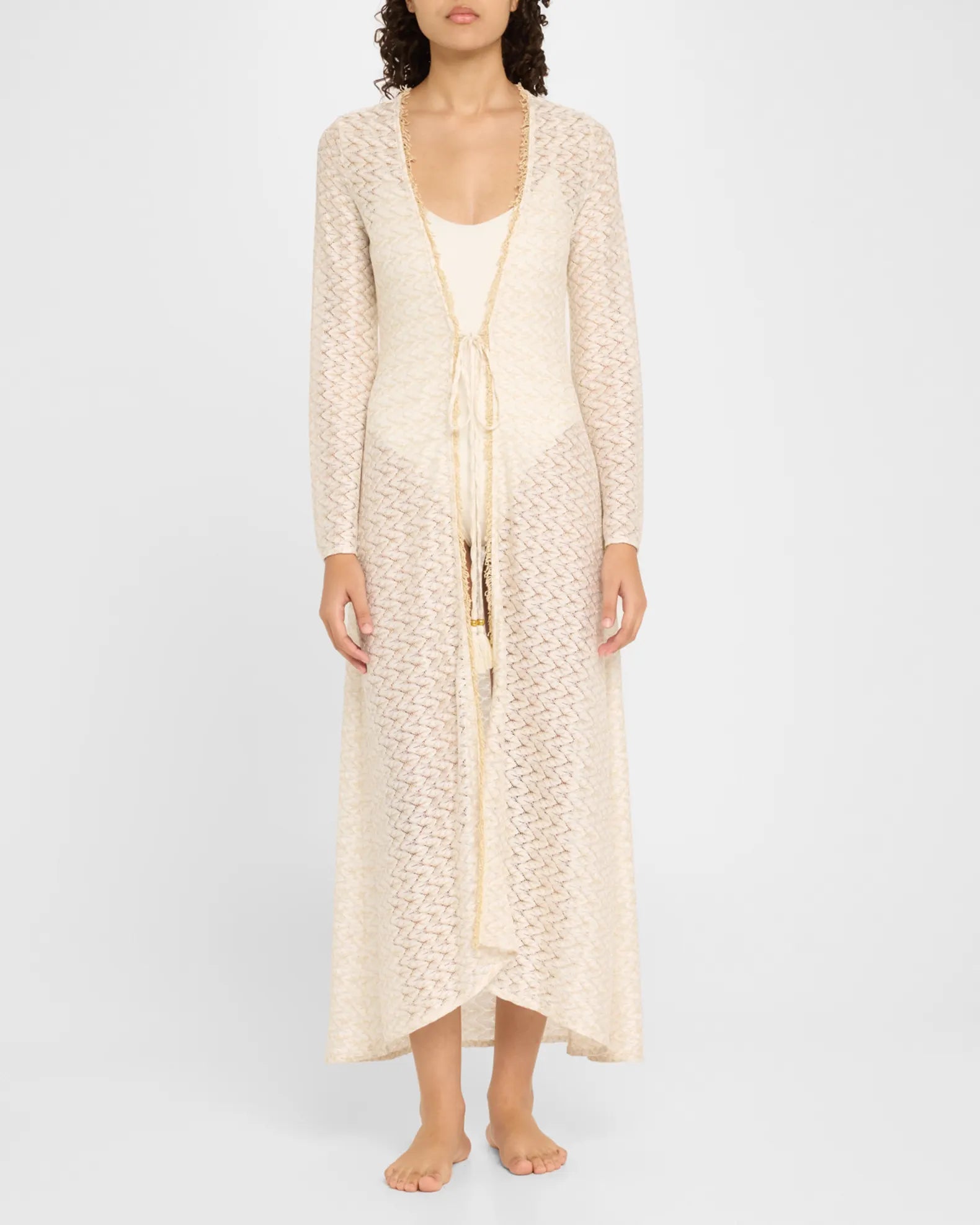 From Casual To Classy Fatima Zig Zag Coverup Dress - White