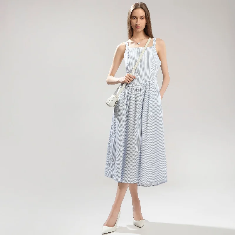 Chic Wardrobe Essentials Regular Fit Striped Dress