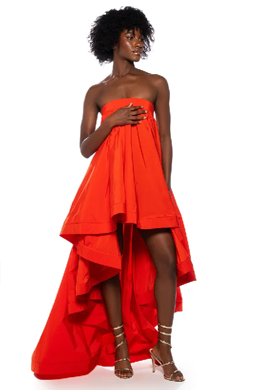 Anniversary Sale CLARA STRAPLESS HIGH LOW DRESS