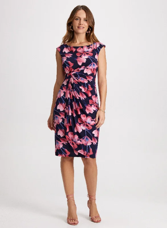 Ride The Style Wave Floral Gathered Waist Dress
