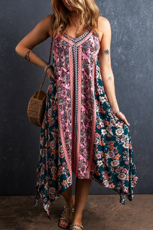 Your Favorite Fashion Pieces Now At Lower Prices Bohemian Floral Patchwork Print Long Sundress