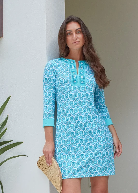 Holiday Glam Rosemary Beach Embroidered Tunic Dress