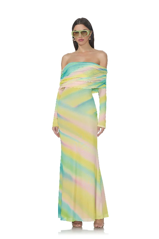 Women's Seasonal Wardrobe Clothing Thelma Dress - Rainbow Stripe
