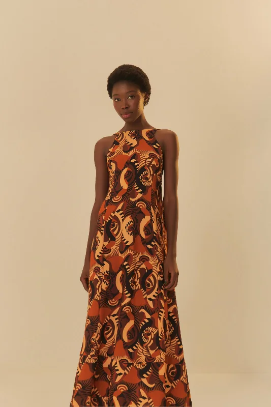 Outfits Ideas FARM TIGRE DA NOITE LONGO DRESS